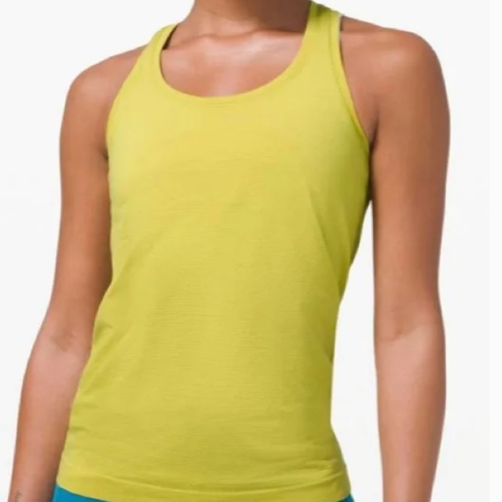 Lululemon Swifty Tech Racerback Tank Top Yellow 4